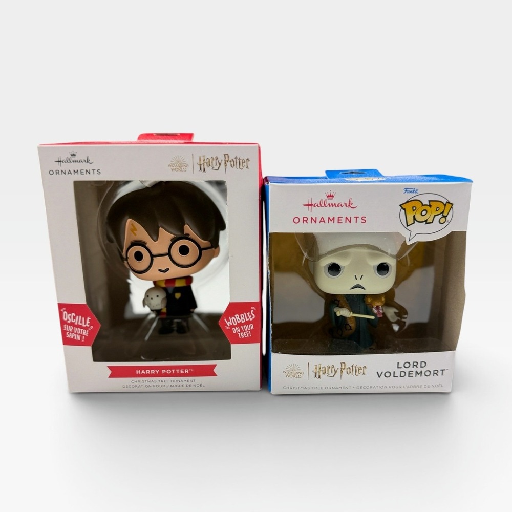 Hallmark Funko POP Harry Potter & Voldemort Christmas Ornaments Set Multi NEW